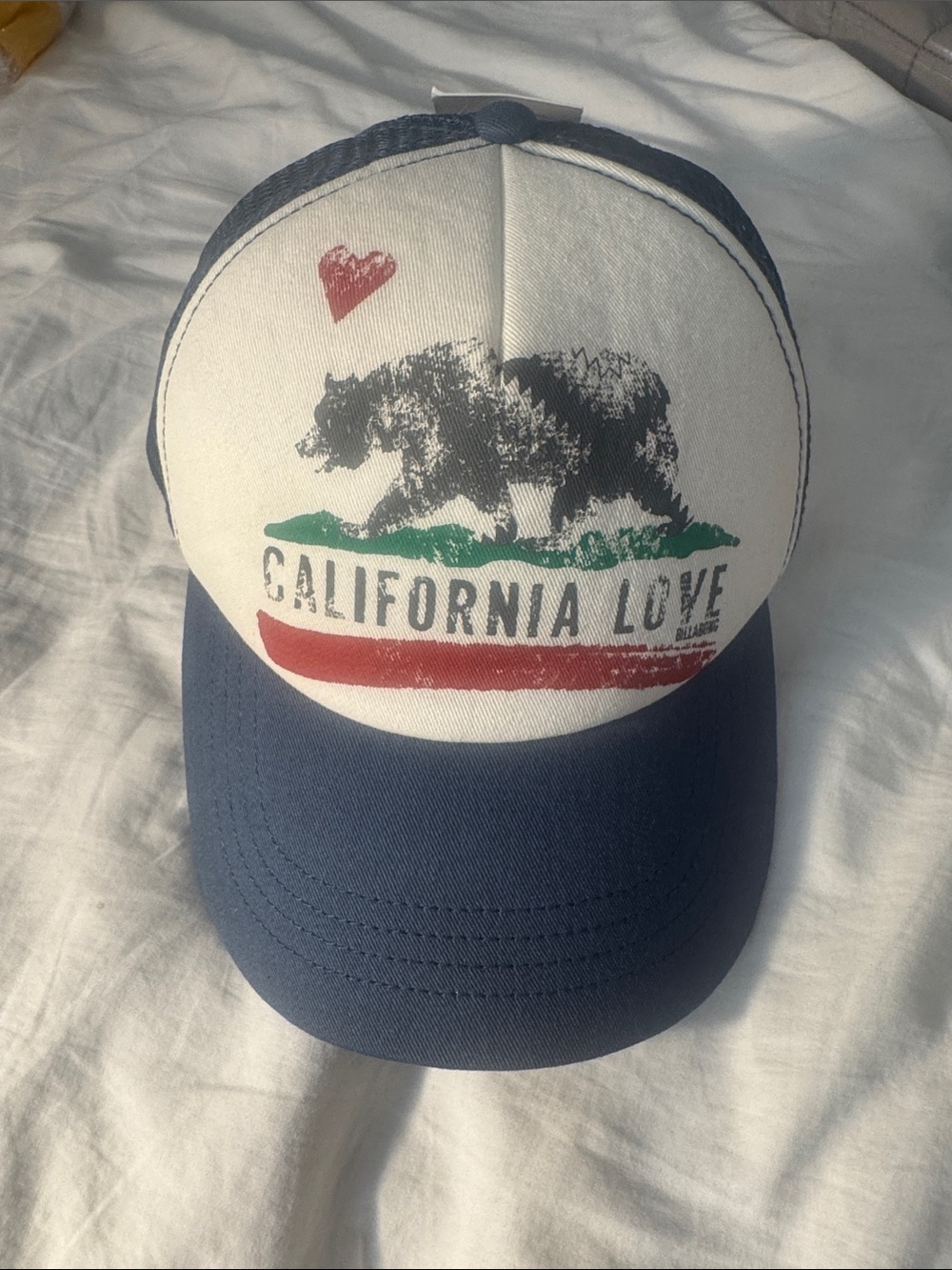 Billabong California Love Blue Mesh Cap with Logo Tag